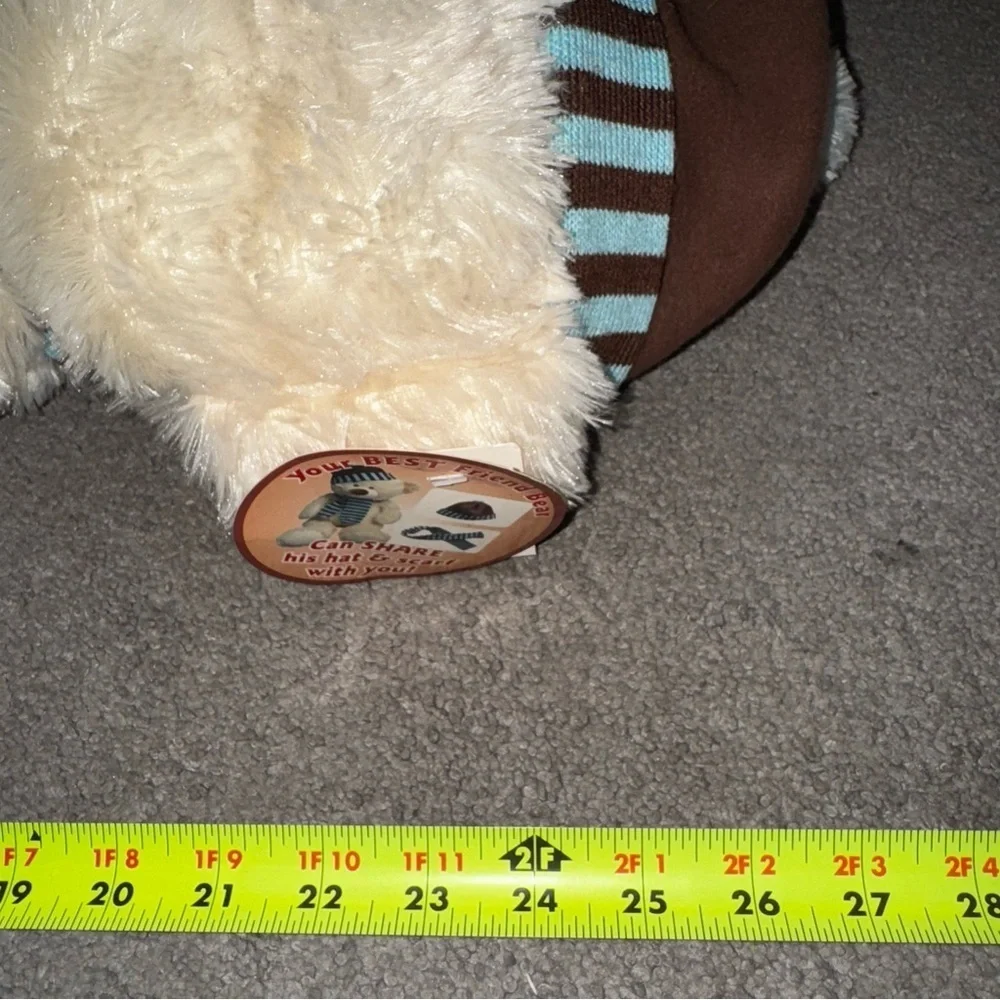 Vintage Teddy Bear “Your Best Friend Bear” Hat And Scarf 27” Rare Teddy Bear NWT